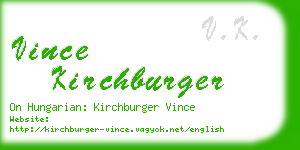 vince kirchburger business card